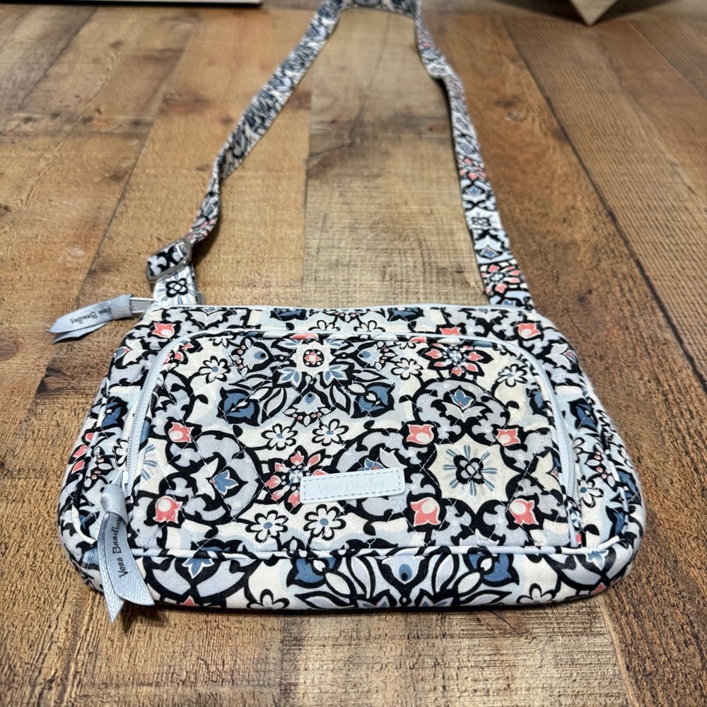 Vera Bradley Women Purse Shoulder Handbag RFID LITTLE HIPSTER LISBON MEDALLION - Picture 2 of 11